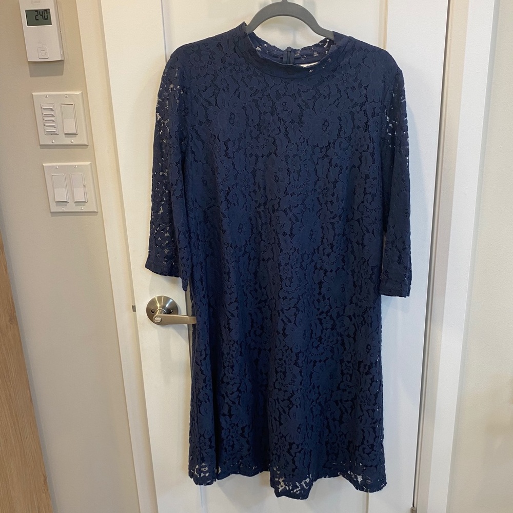 Navy lace dress